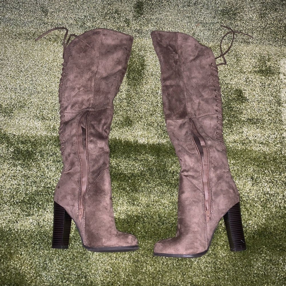 Thigh High Lace Up Boots